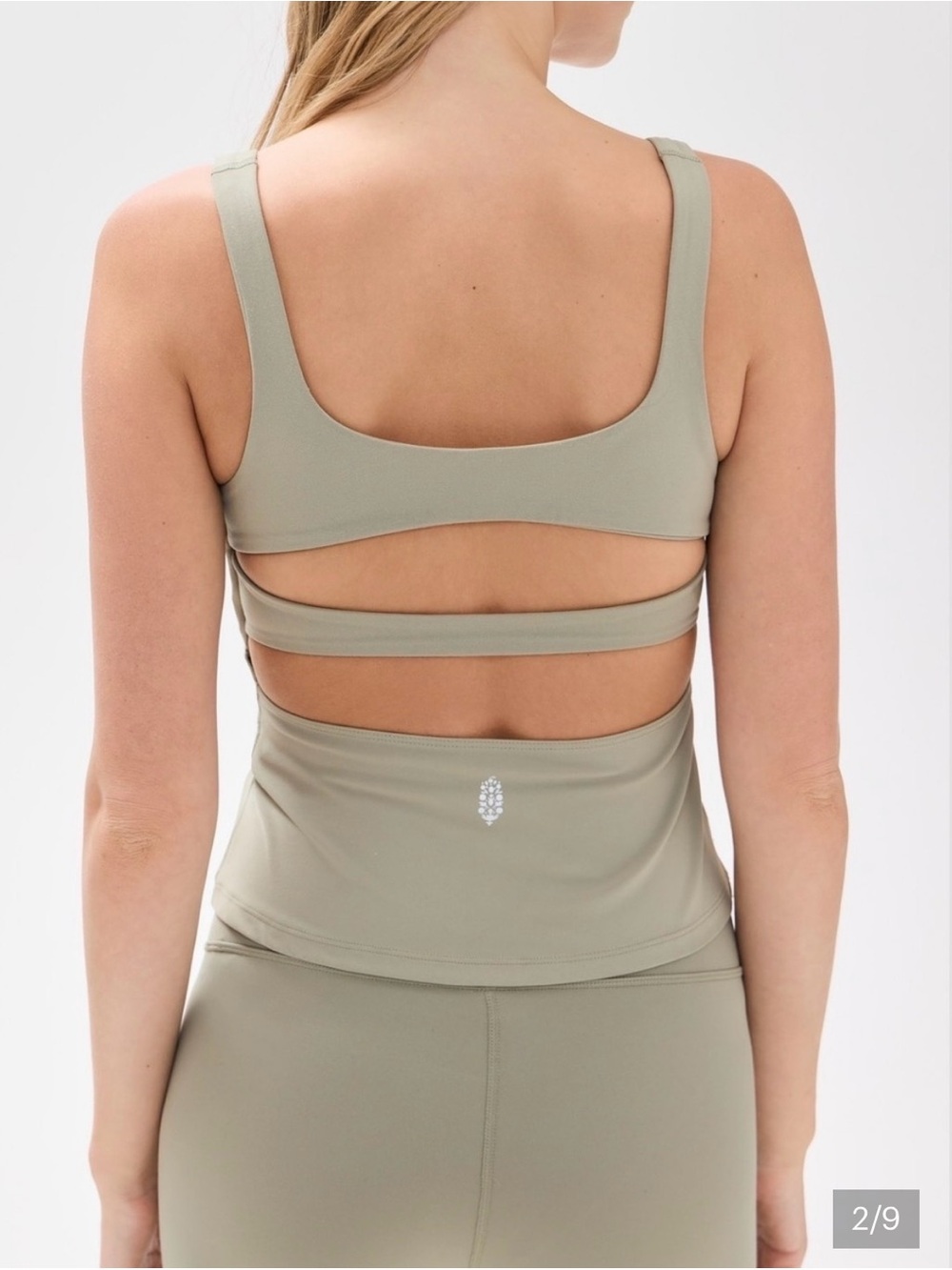 Free People FP Movement Never Better Long Tank in Sage Stone Size M NWT
